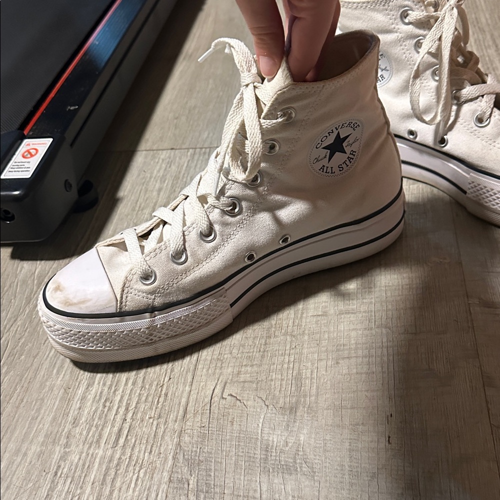 White Plat form High-Top Sneakers - Picture 2 of 2